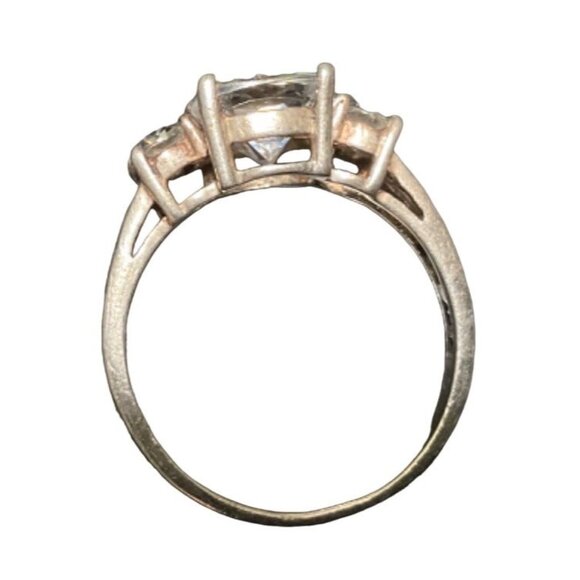 Avon Sterling Silver 925 Ring Size 9 Faceted Glass Vintage - Picture 11 of 12